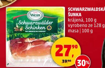 Šunka schwarzwaldská Wein
