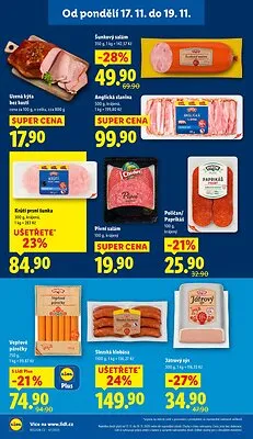 akční leták Lidl 17.11.2025-19.11.2025