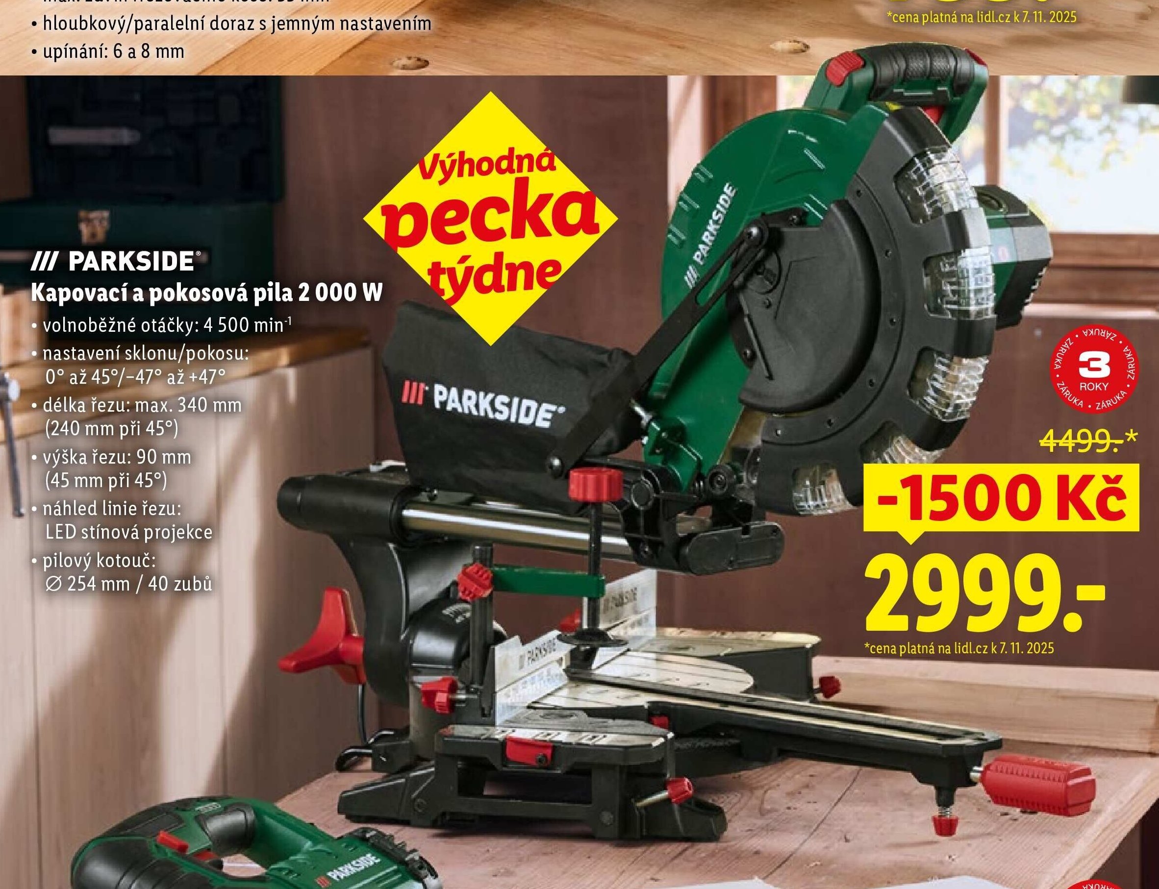 Parkside Kapovací a pokosová pila 2 000 W