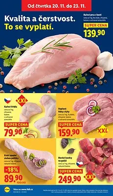 akční leták Lidl 20.11.2025-23.11.2025