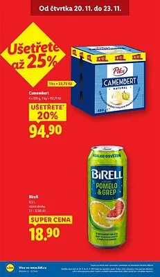 akční leták Lidl 20.11.2025-23.11.2025
