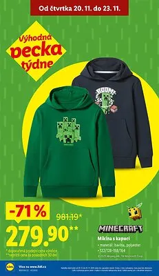 akční leták Lidl 20.11.2025-23.11.2025