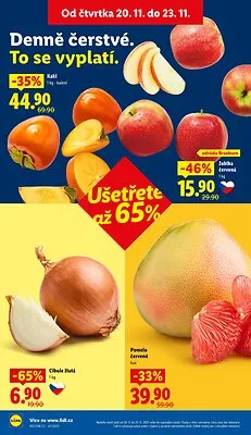 akční leták Lidl 20.11.2025-23.11.2025