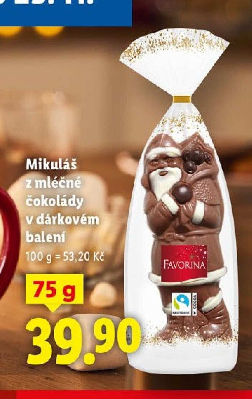 Mikuláš z mléčné čokolády v dárkovém balení