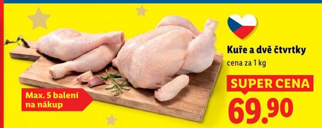 Kuře + 2 kuřecí čtvrtky