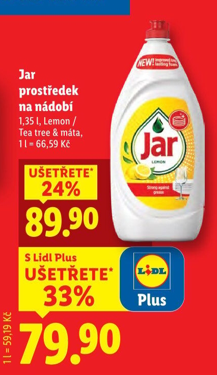 Prostředek na nádobí Jar