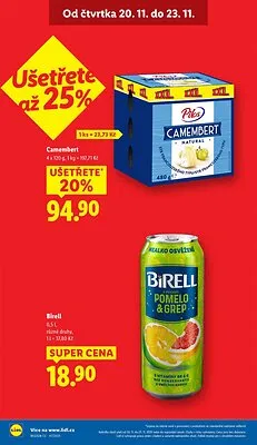 akční leták Lidl 20.11.2025-23.11.2025
