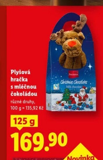 Plyšová hračka s mléčnou čokoládou různé druhy - Lidl akcniletaky.com
