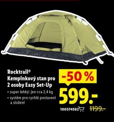 Rocktrail Kempinkový stan pro 2 osoby Easy Set-Up