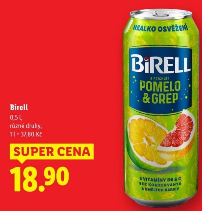 Nealkoholické pivo ochucené Birell