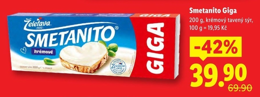 Sýr tavený Smetanito Želetava