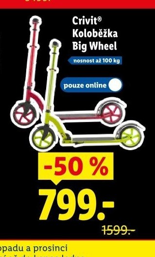 Crivit Koloběžka Big Wheel