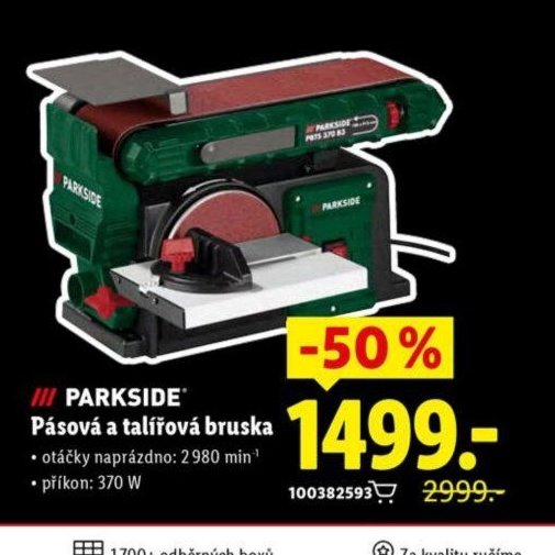 PARKSIDE Pásová a talířová bruska