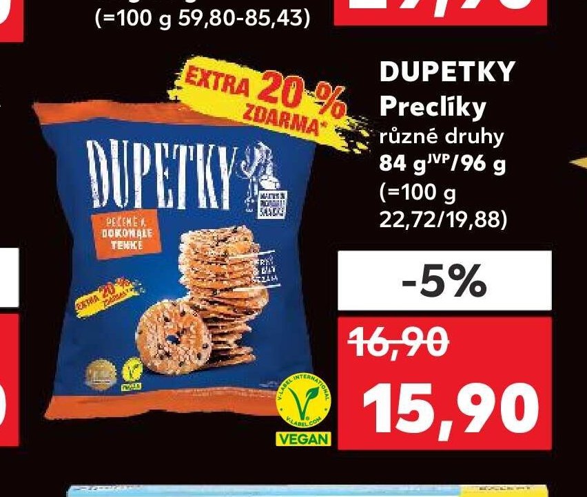 Dupetky Preclíky různé druhy 84 g/96 g