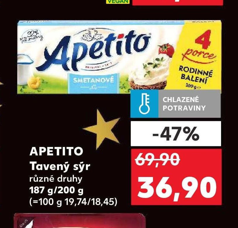 Apetito Tavený sýr různé druhy 187 g/200 g