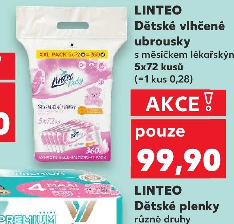 Linteo Dětské vlhčené ubrousky