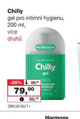 Chilly gel pro intimní hygienu