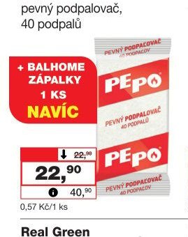 PEPO pevný podpalovač, 40 podpalů