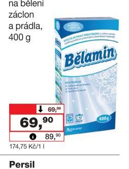 Bělamin na bělení záclon a prádla, 400 g