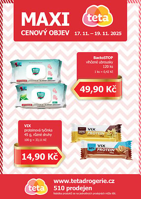 akční leták Teta drogerie 17.11.2025-19.11.2025