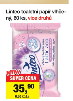 Toaletní papír vlhčený Linteo