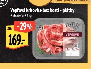 Vepřová krkovice bez kosti – plátky