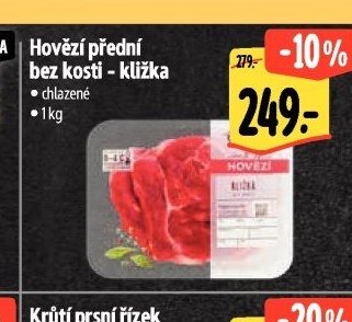 Hovězí přední bez kosti - kližka