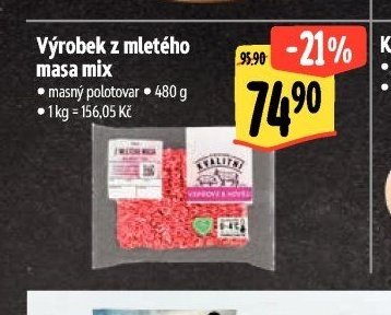Výrobek z mletého masa mix