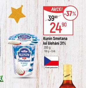 Kunín Smetana ke šlehání 31%