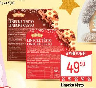 Linecké těsto vanilkové, kakaové