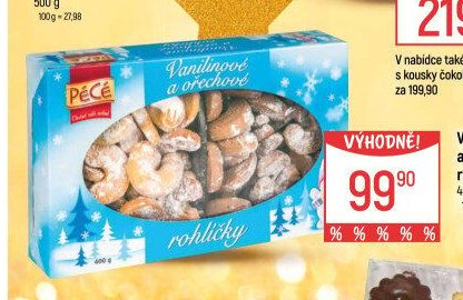 Vanilkové a ořechové rohlíčky