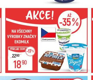 Ekomilk výrobky