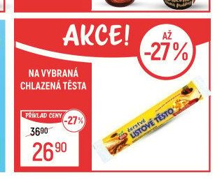 Vybraná chlazená těsta