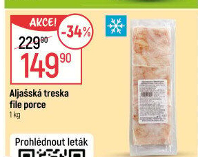 Aljašská treska filé mražená