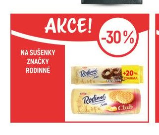 Na sušenky značky Rodinné