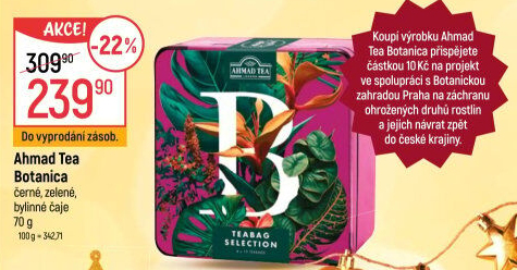 Kolekce čajů Botanica Ahmad Tea