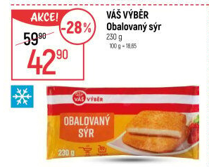 Obalovaný sýr mražený Váš Výběr