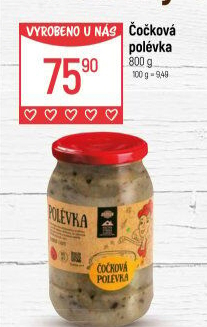 Polévka čočková Globus