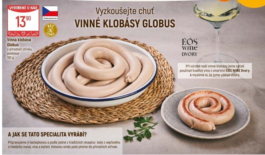 Vinná klobása Globus