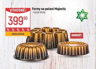 Formy na pečení Majestic - různé druhy