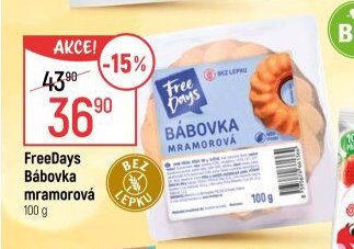 FreeDays Bábovka mramorová 100 g