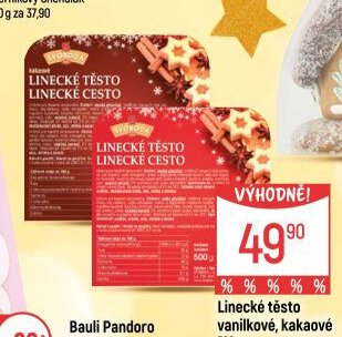 Linecké těsto vanilkové, kakaové