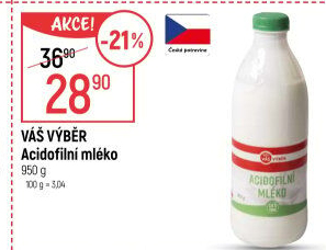 Acidofilní mléko Váš Výběr