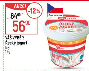 Jogurt řecký bílý Váš Výběr