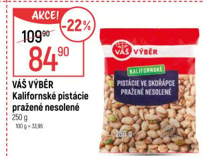 Pistácie pražené kalifornské Váš Výběr