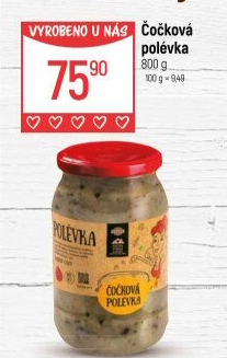 Polévka čočková Globus