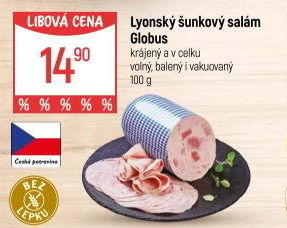 Salám lyonský šunkový Globus