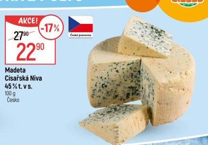 Sýr Niva Císařská 45 % Madeta