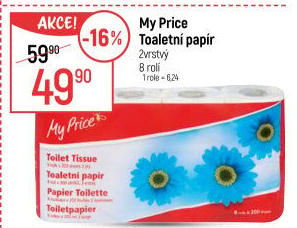 Toaletní papír 2vrstvý My Price