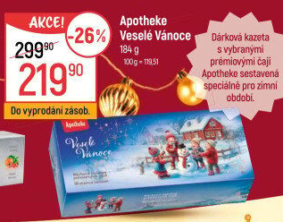 Čaj Veselé Vánoce Apotheke - dárková kazeta